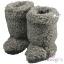 Babystiefelchen Wollflor hellbraun
