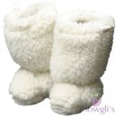 Babystiefelchen Wollflor natur