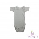 Body halbarm Feinripp blau-sand gestreift