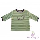 Langarmshirt Interlock pflaume/moos mit Wal