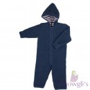 Overall Wollvlies mit Kapuze & Klappb�ndchen marine