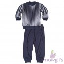 Pyjama Jersey blau-geringelt