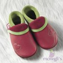 Sunshine himbeer/sommergr�n Pololo Lederpuschen