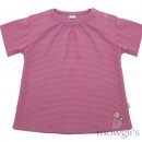 T-Shirt Feinripp pink-grau gestreift