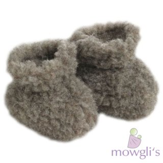 Babyschuh Wollflor hellbraun