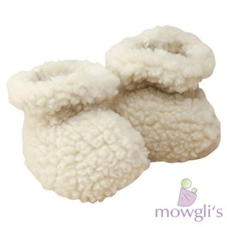Babyschuh Wollflor natur