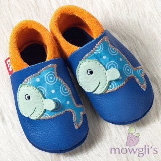 Fische california/mango Pololo Lederpuschen