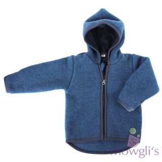 Jacke Wollvlies mit Kapuze jeans