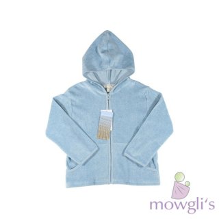 Kapuzenjacke Velour blau