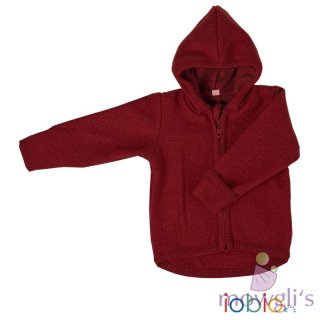Kapuzenjacke Wollwalk beere