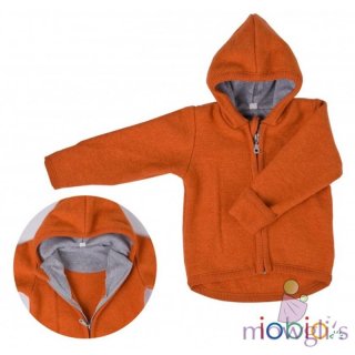 Kapuzenjacke Wollwalk orange