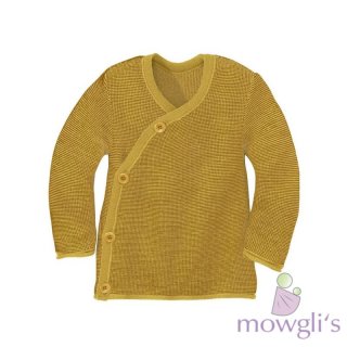 Melange-Jacke Wolle curry-gold
