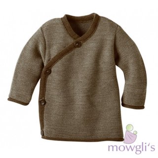 Melange-Jacke Wolle haselnuss