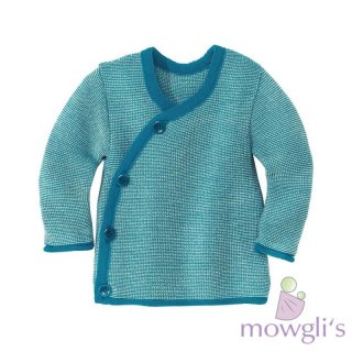 Melange-Jacke Wolle lagoon-blau