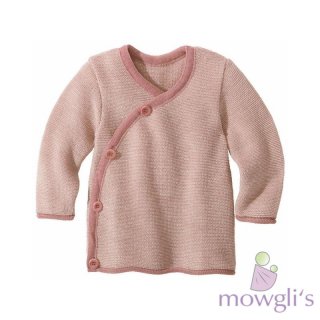 Melange-Jacke Wolle rosé-natur
