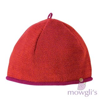 Melange-Mütze Wolle beere