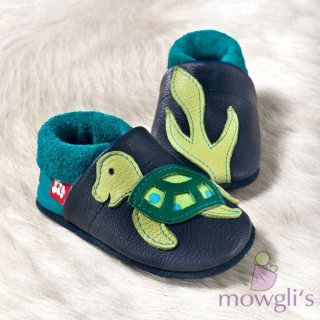 Schildkröte Emma enzian/waikiki Pololo Lederpuschen
