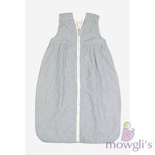 Schlafsack Fleece Streifen nachtblau/ecru