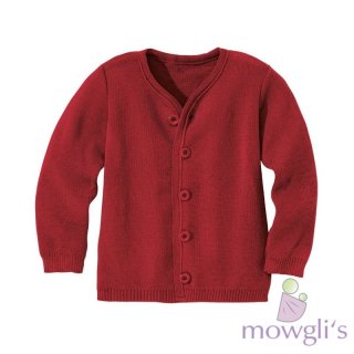 Strick-Jacke Merino-Wolle bordeaux