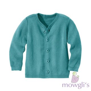 Strick-Jacke Merino-Wolle lagoon