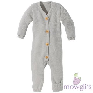 Strick-Overall Merinowolle grau