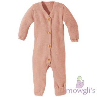 Strick-Overall Merinowolle rosé