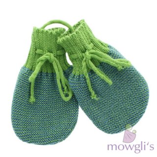 Strickhandschuhe Gr.0 grün-melange