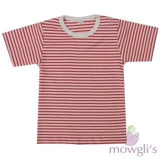 T-Shirt geringelt coral-natur