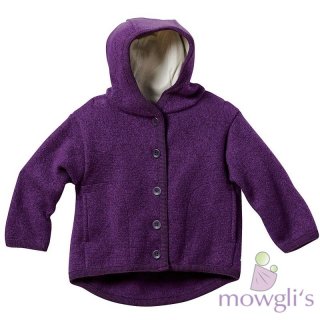 Walk-Jacke mit Kapuze pflaume