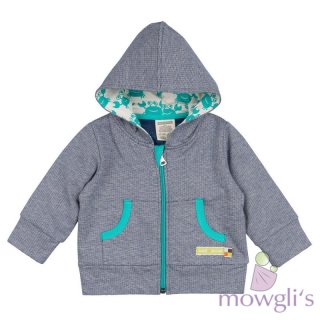 Sweatjacke Micro-Streifen ultramarin