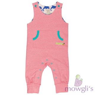 Sweatstrampler Micro-Streifen coral