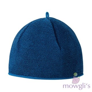Melange-Mütze Wolle blau
