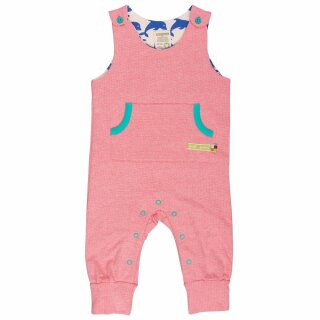 Sweatstrampler Micro-Streifen coral