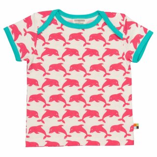 loud+proud T-Shirt mit Druck Delfin coral