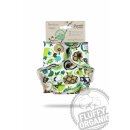 Petit Lulu Höschenwindel Newborn „Fluffy Organic“ (2-6kg) Apples green