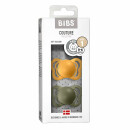 BIBS Schnuller Couture 2er-Pack Größe 1 Honey Bee & Olive