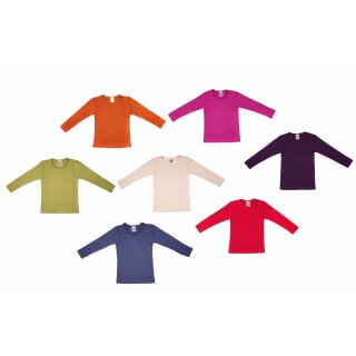 Cosilana Kinder-Unterhemd langarm Wolle/Seide unifarben