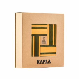 KAPLA® Buch & Farben-Set 40 Holzplättchen grün/gelb