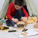 KAPLA® Buch & Farben-Set 40 Holzplättchen grün/gelb