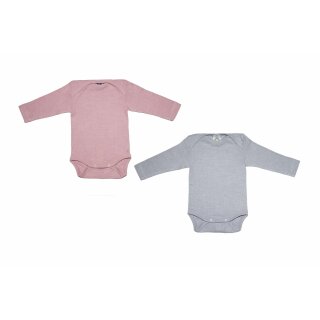 Baby-Body langarm Baumwolle/Wolle/Seide