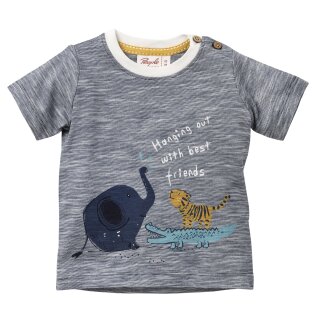 PeopleWearOrganic Baby-T-Shirt Freunde m&eacute;lange blau