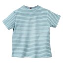 PeopleWearOrganic Baby-T-Shirt Henley t&uuml;rkis geringelt