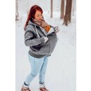 LIMAS Schwangerschafts- und Tragesweatjacke unisex anthrazit