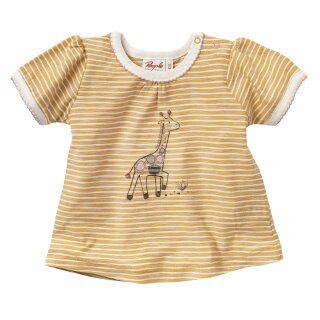 PeopleWearOrganic Baby-T-Shirt Giraffe gelb geringelt