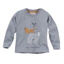 PeopleWearOrganic Baby-Langarmshirt hellblau mit Tierprint