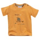 PeopleWearOrganic Baby-Shirt kurzarm honiggelb mit Print "kleine Meeresbewohner"