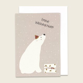 ava&yves Klappkarte Eisbär – Frohe Weihnachten