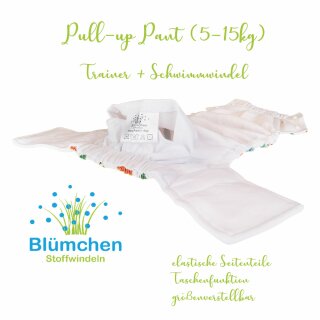 Blümchen Pull-Up-Pants (5-15kg) - Schwimmwindel + Trainer