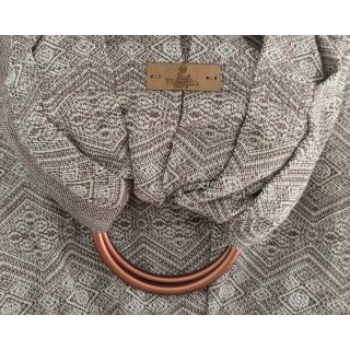 Mowglis KAPAKI Ringsling 1975 Stracciatella Hanf - Ringe bronze
