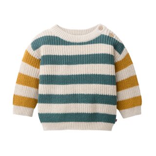 PeopleWearOrganic Strick-Pullover mit Blockstreifen